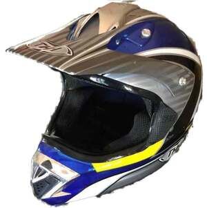 THH The Edge Blue Silver Motocross Dirt Bike Helmet Size XL SNELL M2000